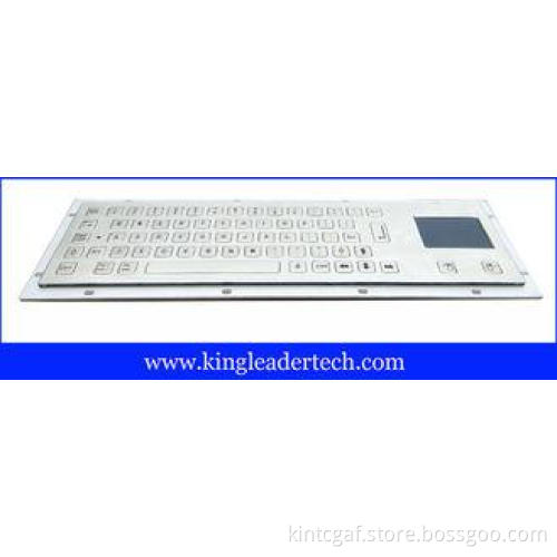 Brushed IP68 64 keys industrial keyboard with flat keys and